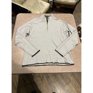 Robert Graham Quarter Zip Long Sleeve Shirt Xl Gray